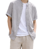 Summer Men's Cotton and Linen Shirt
