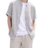 Summer Men's Cotton and Linen Shirt
