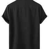 Allan Men's Short Sleeve Solid Colour Shirt