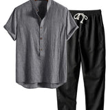 Casual Men's Short Sleeve Set