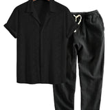 Summer Men's Short Sleeve Set