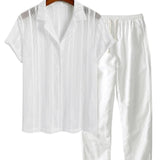 Men's Short-Sleeve Set – Black and White