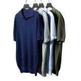 Men's Elegant Cotton Knit Polo Shirt