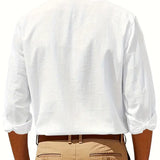 Elegant Men's Linen-Blend Shirt
