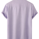 Allan Men's Short Sleeve Solid Colour Shirt
