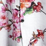 Men's White Floral Short Sleeve Shirt