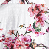 Men's White Floral Short Sleeve Shirt