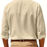Elegant Men's Linen-Blend Shirt
