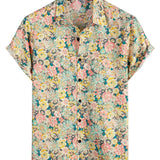 Grey Men's Short Sleeve Shirt