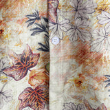 Men's Beige Shirt with Botanical Pattern