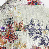 Men's Beige Shirt with Botanical Pattern