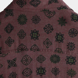 Douglas Men's Retro Geometric Print Short Sleeve Shirt – Red