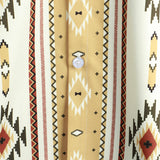 Kenneth Retro Men's Short Sleeve Shirt with Aztec Stripes – Khaki
