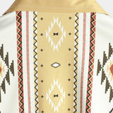 Kenneth Retro Men's Short Sleeve Shirt with Aztec Stripes – Khaki