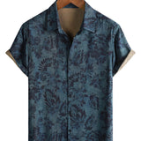 Men's Blue Boho Floral Shirt