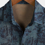 Men's Blue Boho Floral Shirt