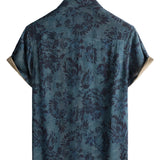 Men's Blue Boho Floral Shirt