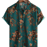 Clifford Men's Retro Short Sleeve Shirt – Green