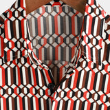 Stuart Men's Retro Short Sleeve Shirt – Red