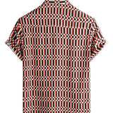 Stuart Men's Retro Short Sleeve Shirt – Red