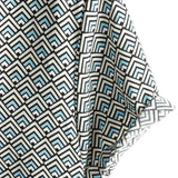Garth Retro Men's Short Sleeve Shirt with Geometric Pattern – Blue