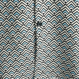 Garth Retro Men's Short Sleeve Shirt with Geometric Pattern – Blue