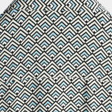 Garth Retro Men's Short Sleeve Shirt with Geometric Pattern – Blue
