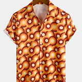 Men's Orange Retro Shirt in 70s Style