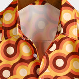 Men's Orange Retro Shirt in 70s Style