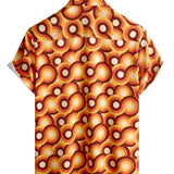 Men's Orange Retro Shirt in 70s Style