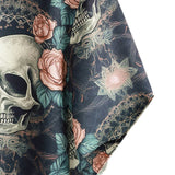 Gary Men's Short Sleeve Skull Print Shirt – Navy