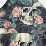 Gary Men's Short Sleeve Skull Print Shirt – Navy