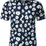 Men's Hawaiian Shirt with Daisies