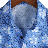 Murray Men's Floral Short Sleeve Shirt – Blue