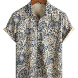 Beige Men's Vintage Paisley Shirt