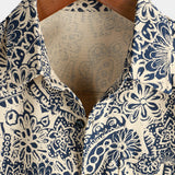 Beige Men's Vintage Paisley Shirt