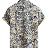 Beige Men's Vintage Paisley Shirt