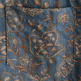 Men's Blue Paisley Shirt in 70s Style