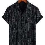 Men's Striped Shirt with Chest Pocket