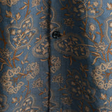 Men's Blue Paisley Shirt in 70s Style