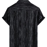Men's Striped Shirt with Chest Pocket