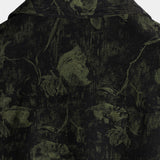 Black Men's Hawaiian Shirt with Retro Florals