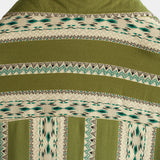 Men's Green Retro Shirt with Aztec Pattern