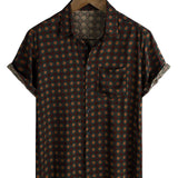 Lyle Men's Retro Short Sleeve Shirt – Brown