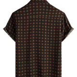 Lyle Men's Retro Short Sleeve Shirt – Brown