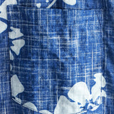 Men's Blue Hawaiian Floral Button-Front Shirt