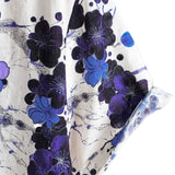 Douglas Men's Retro Short Sleeve Shirt with Floral Print – Blue