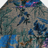 Men's Grey Retro Shirt with Floral Pattern