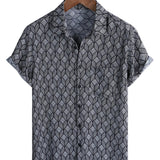 Men's Black Retro Shirt with Chest Pocket
