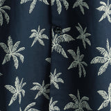 Men's Navy Hawaiian Shirt with Palm Trees